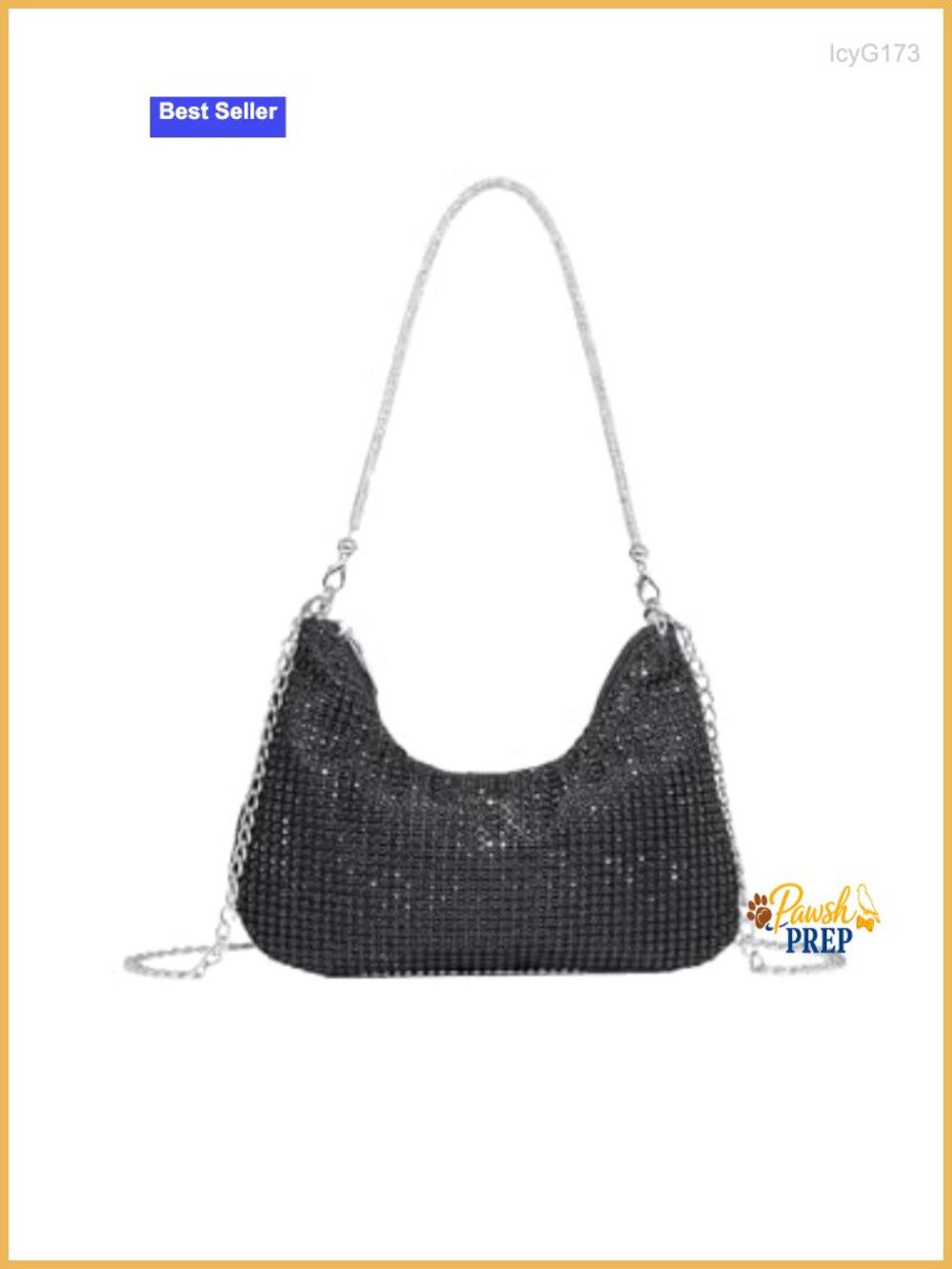 Verdusa Women's Rhinestone Clutch Purses Wedding Shiny Evening Bags Glitter
